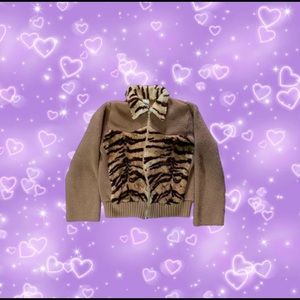 Retro Y2K contrast cardigan